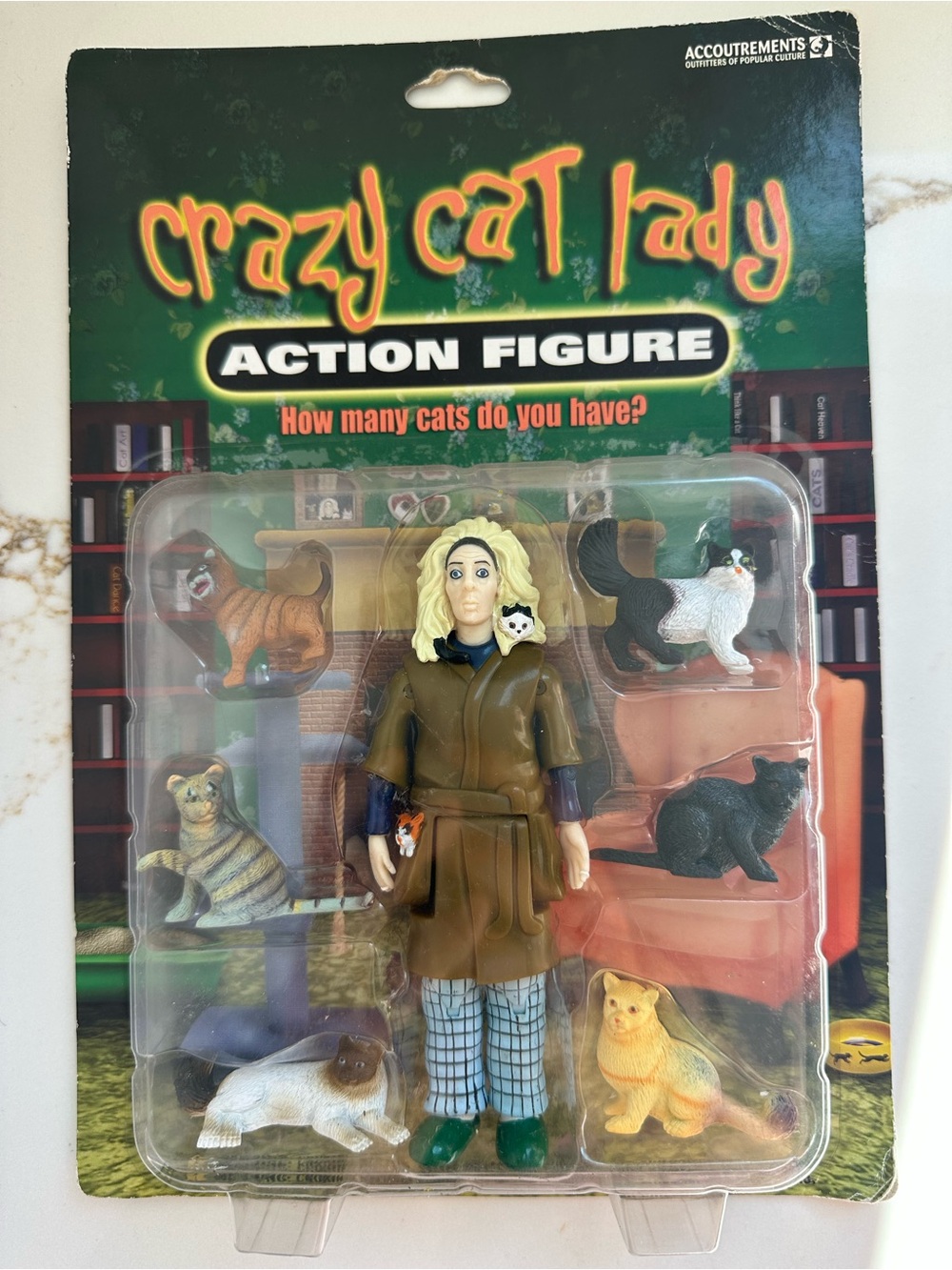 Vintage 2004 Crazy Cat Lady Action Figure NWT